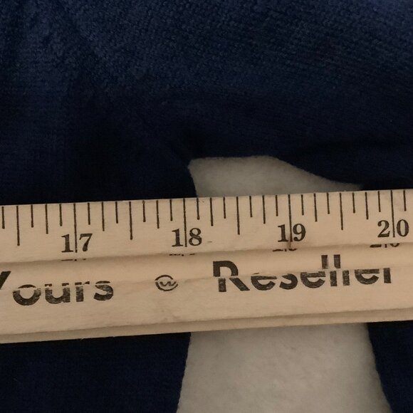 Ann Taylor Navy Extra Fine Merino Wool Cardigan Sweater Button Up Women Medium - Picture 4 of 7